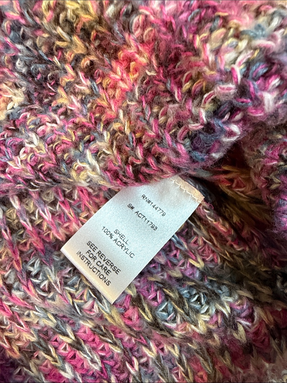 ACOA Theodora Sweater Top Multicolor Knit Women's Sweater Size Large NEW - Picture 10 of 10